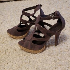 ESPRIT heels. Leather. Brown. Size 40. Size 8'5/ 9